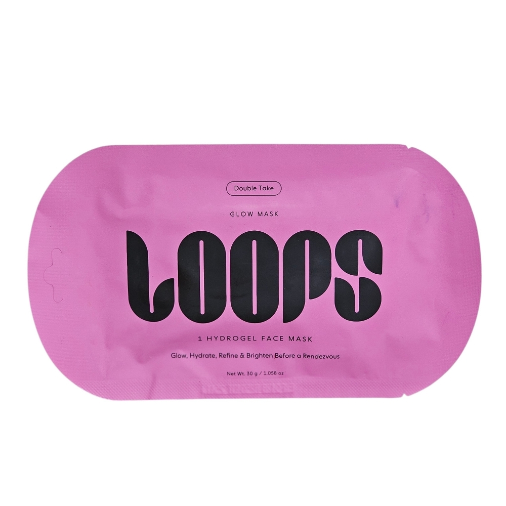 NEW Loops Double Take Glow Hydrogel Face Mask Hydrate Refine Brighten